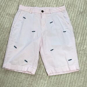 Brooks Brothers Men's Pink Embroidered Shorts 100% Cotton Size 30‎ Boat Shoe